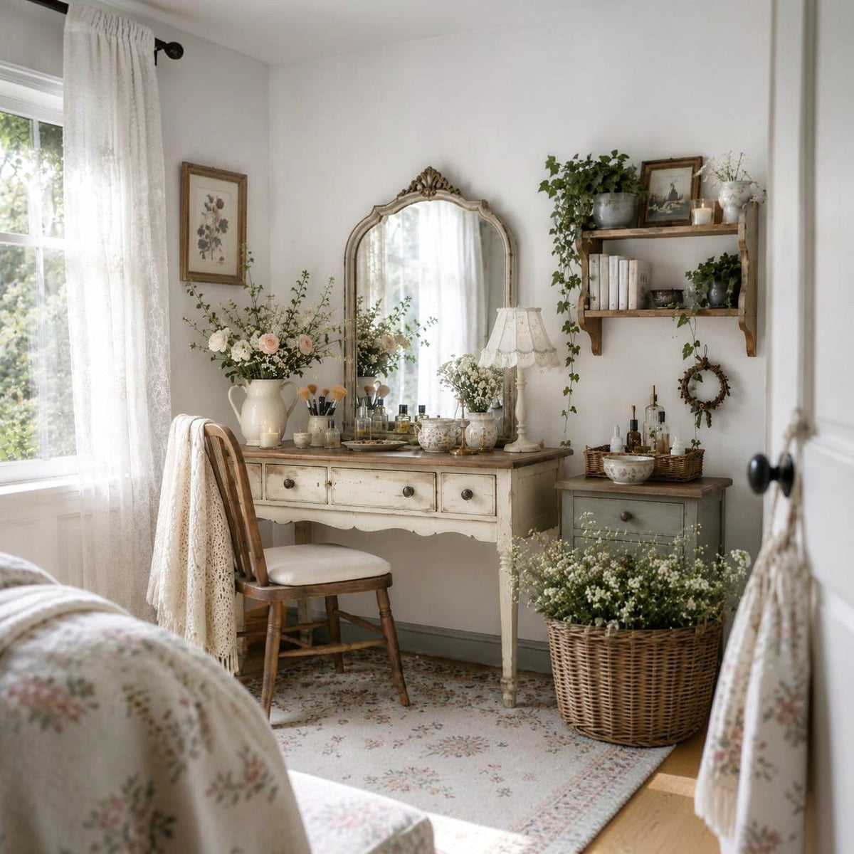 How Can You Create a Cozy Cottagecore Vanity Space?