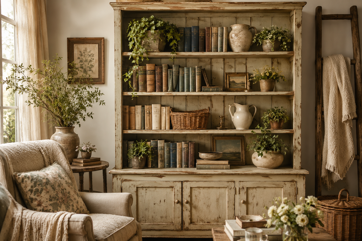 Cottagecore Bookshelves
