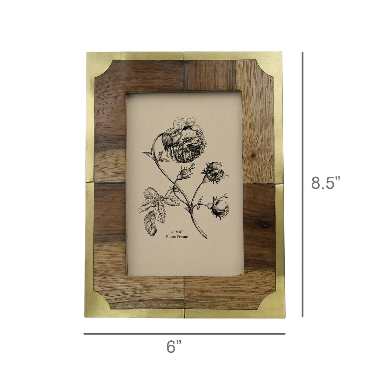 Teak & Brass Frame