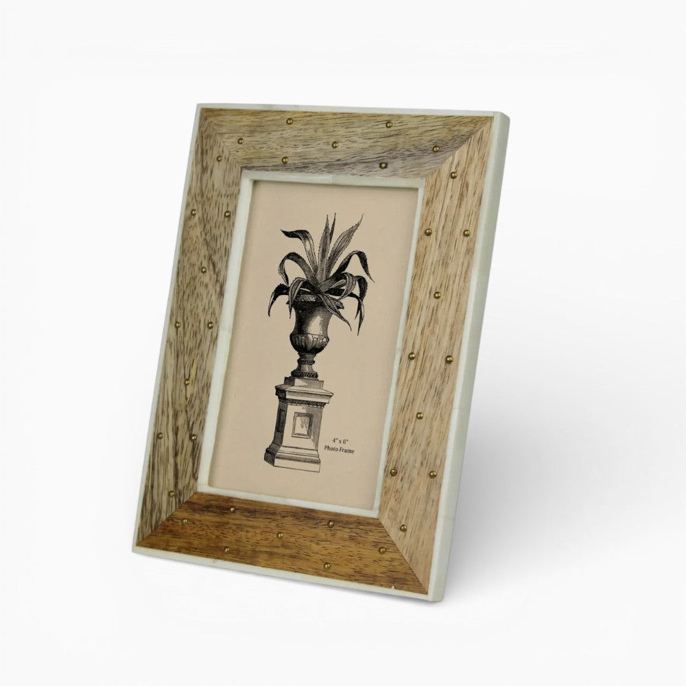 Mango Wood Brass & Bone Frame