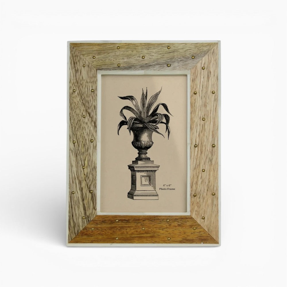 Mango Wood Brass & Bone Frame