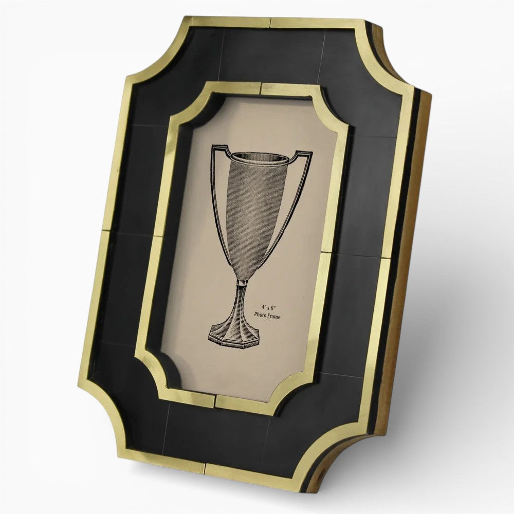 Marbled Resin & Brass Frame