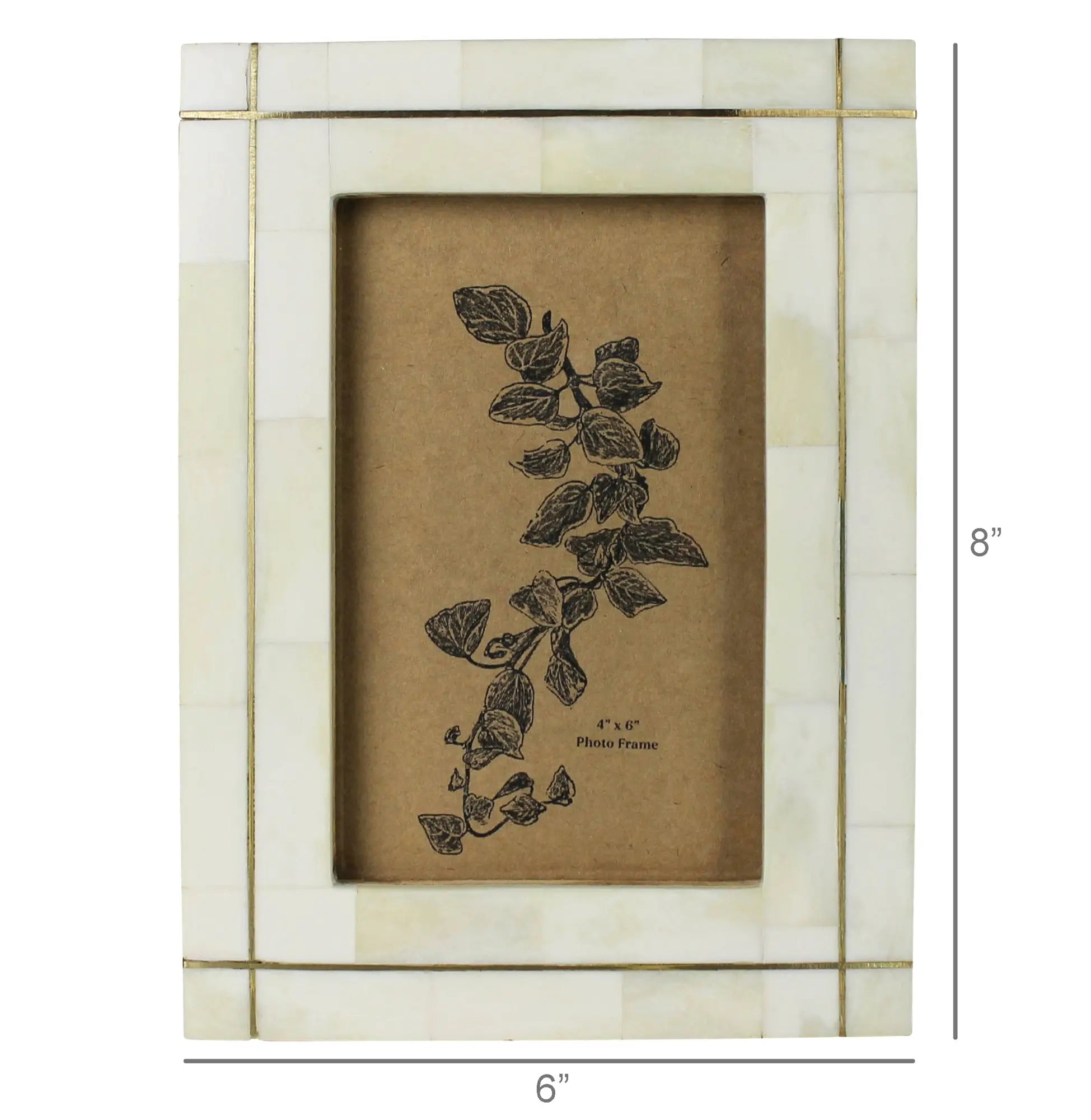 Brass Grid Bone Frame