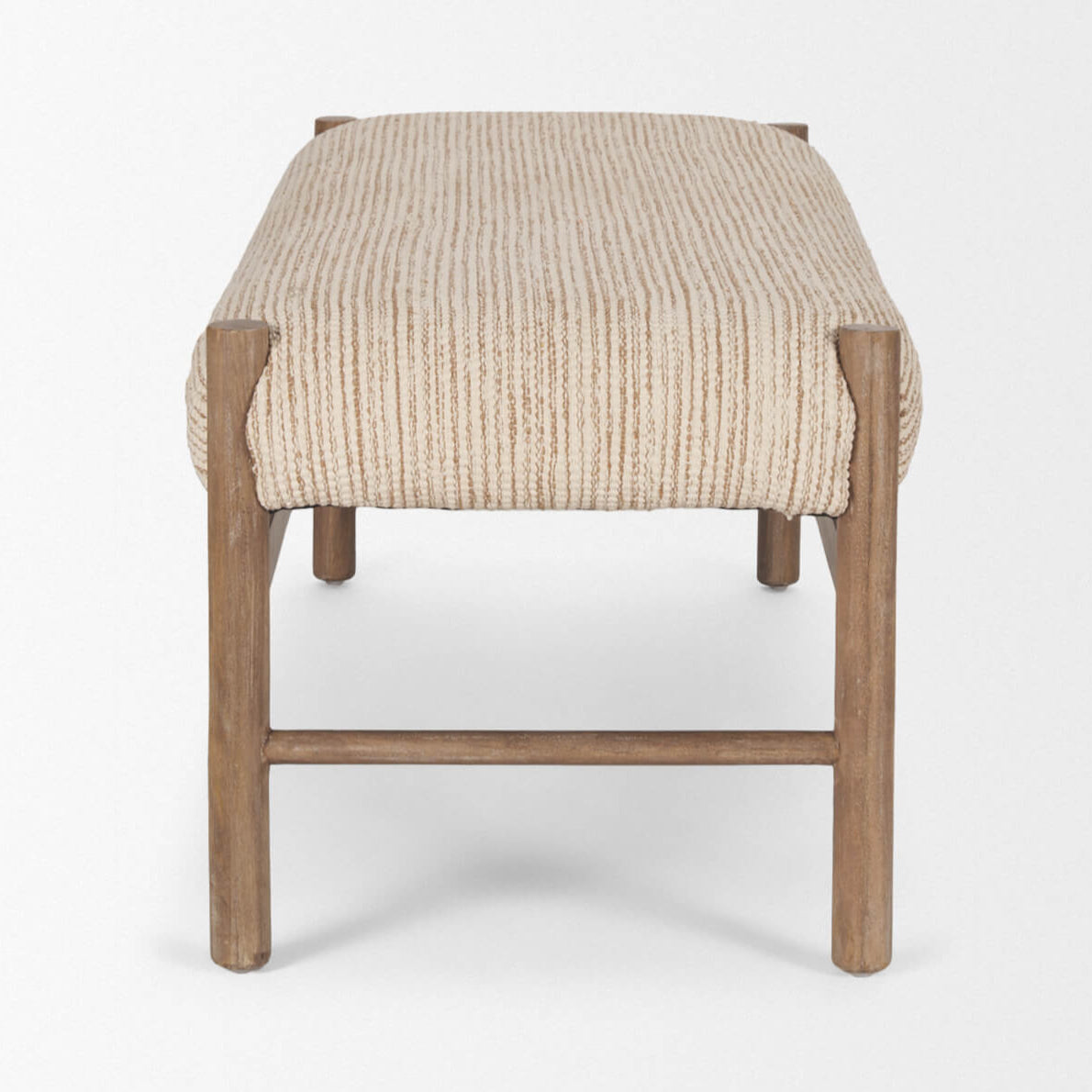 Tadi Mango Wood Upholstered Bench