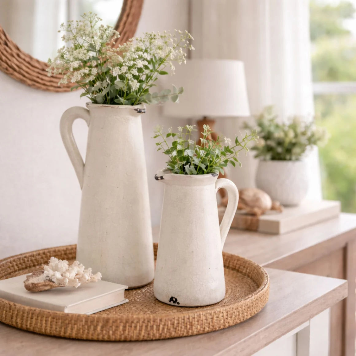 Crackle Glaze Cream Pitcher