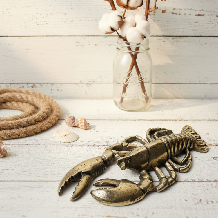 Antique Brass Lobster