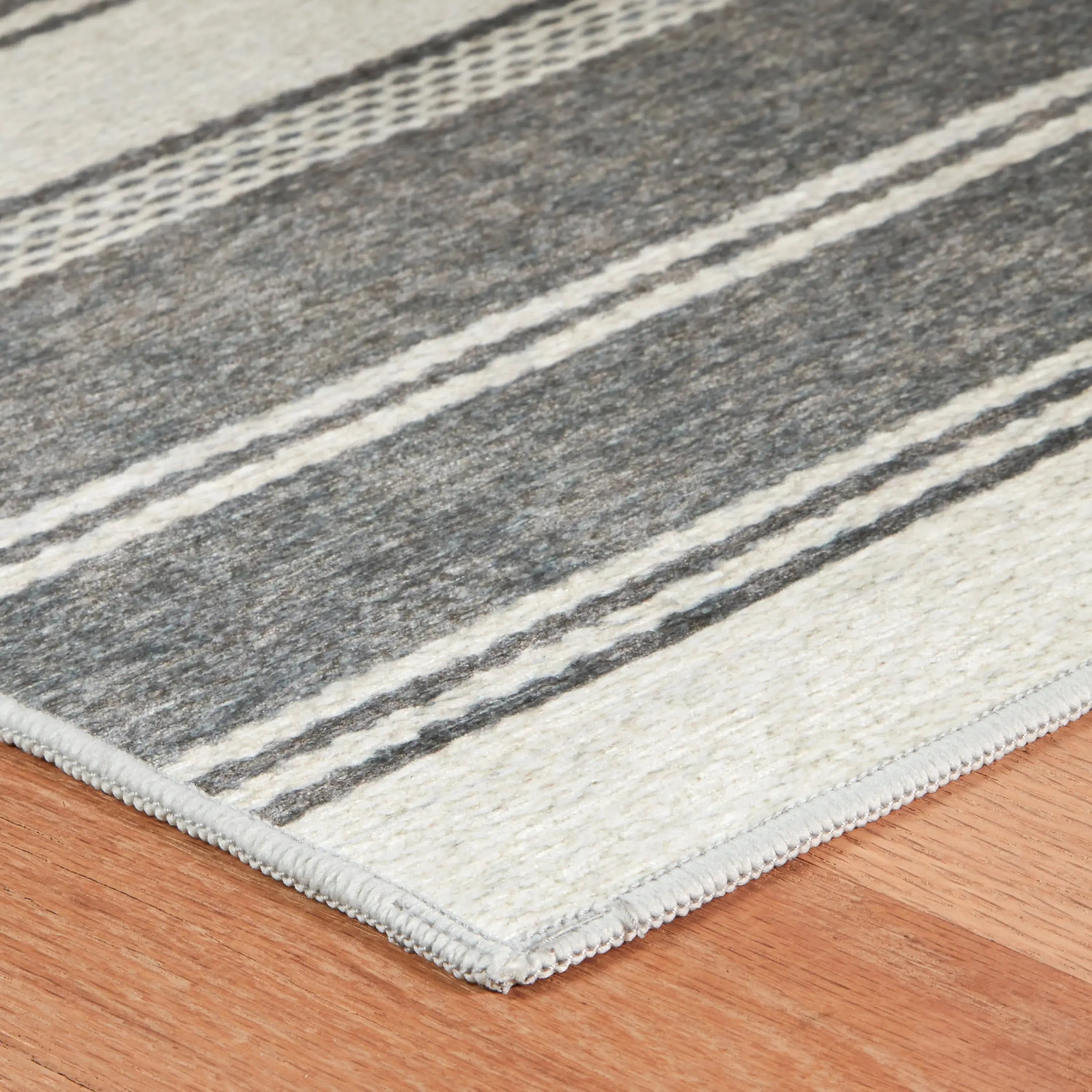 Bowman Stripe Machine Washable Rug