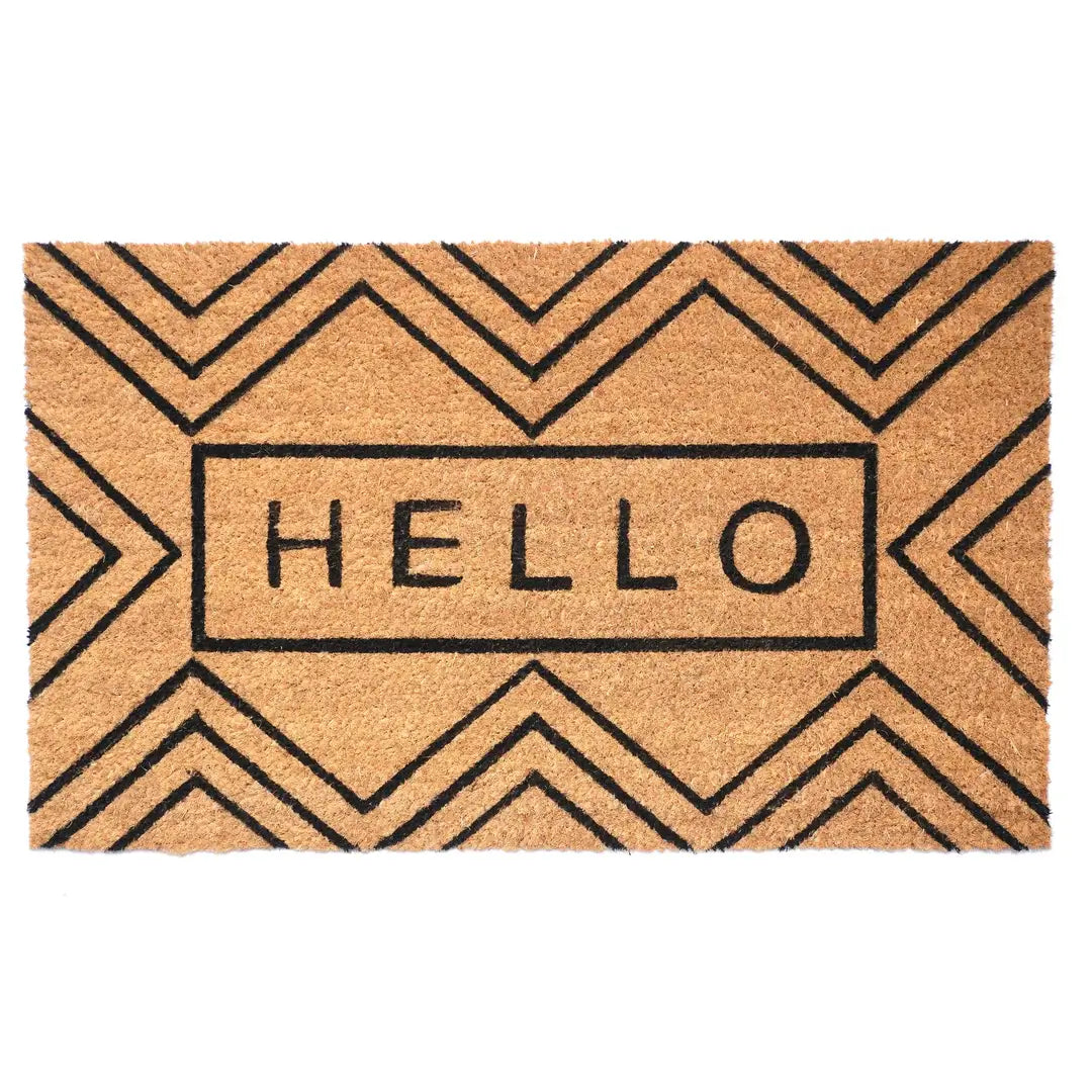 Chevron Hello Doormat