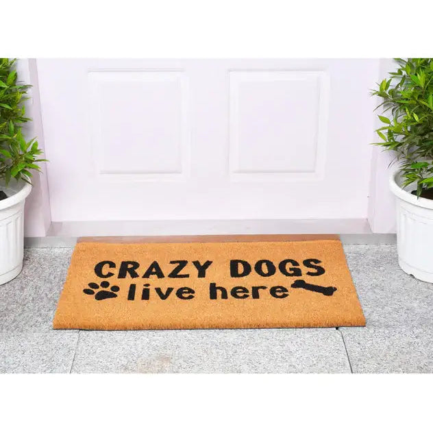 Crazy Dogs Live Here Doormat