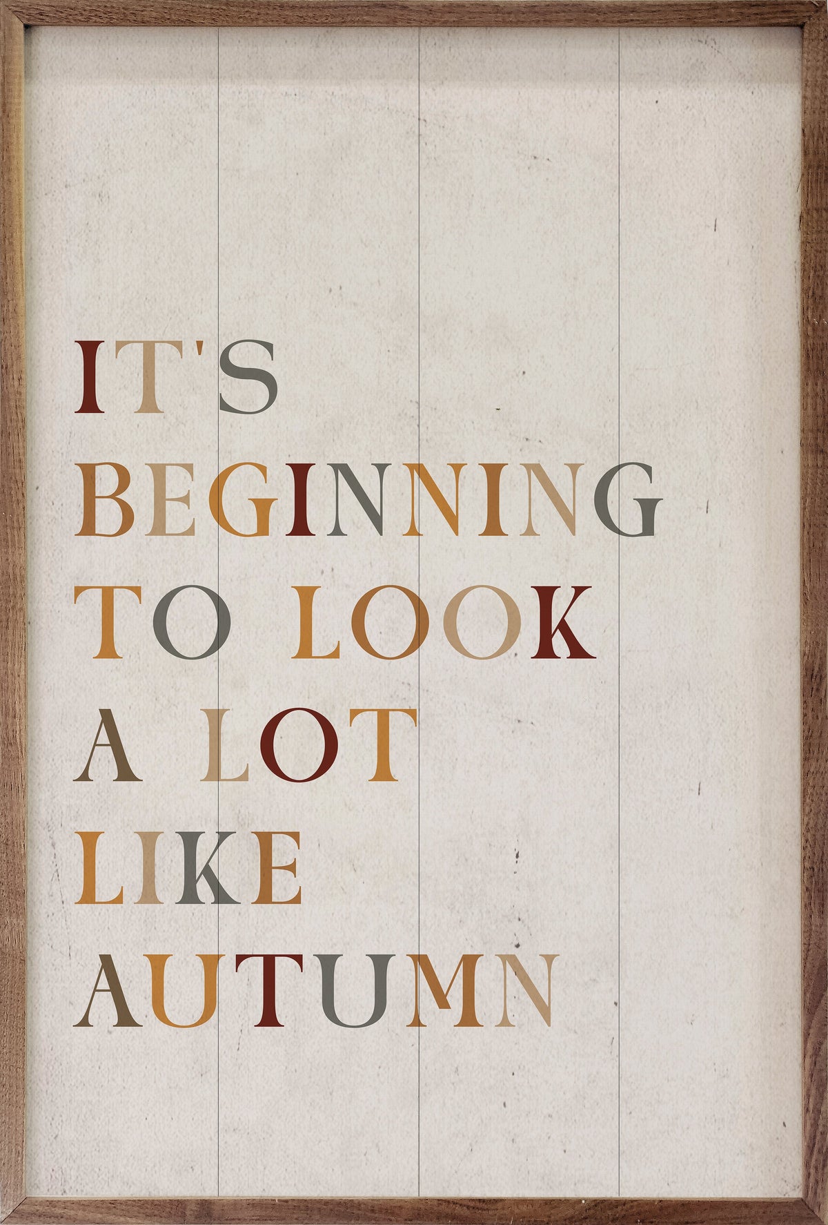 A Lot Like Autumn Wood Framed Print
