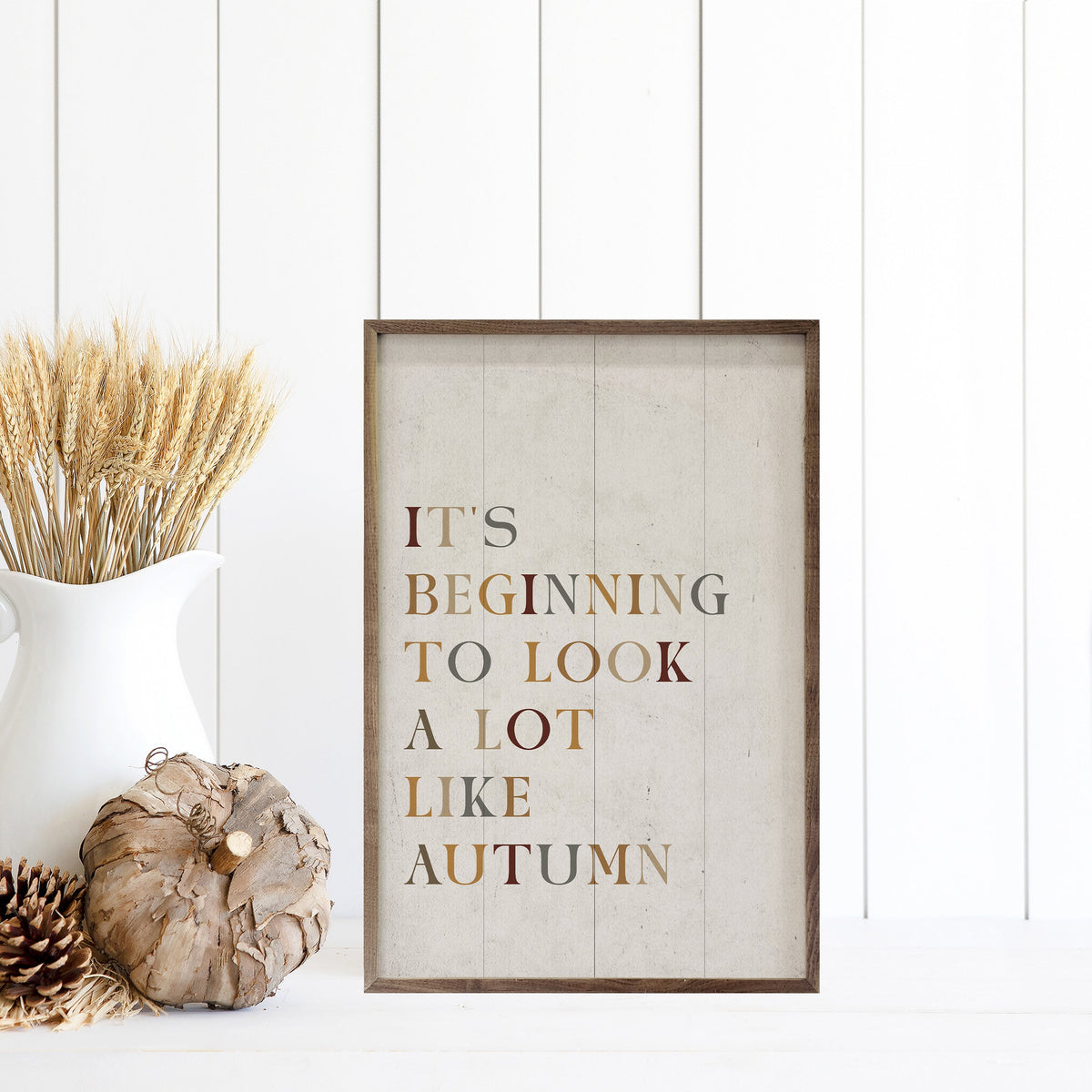 A Lot Like Autumn Wood Framed Print