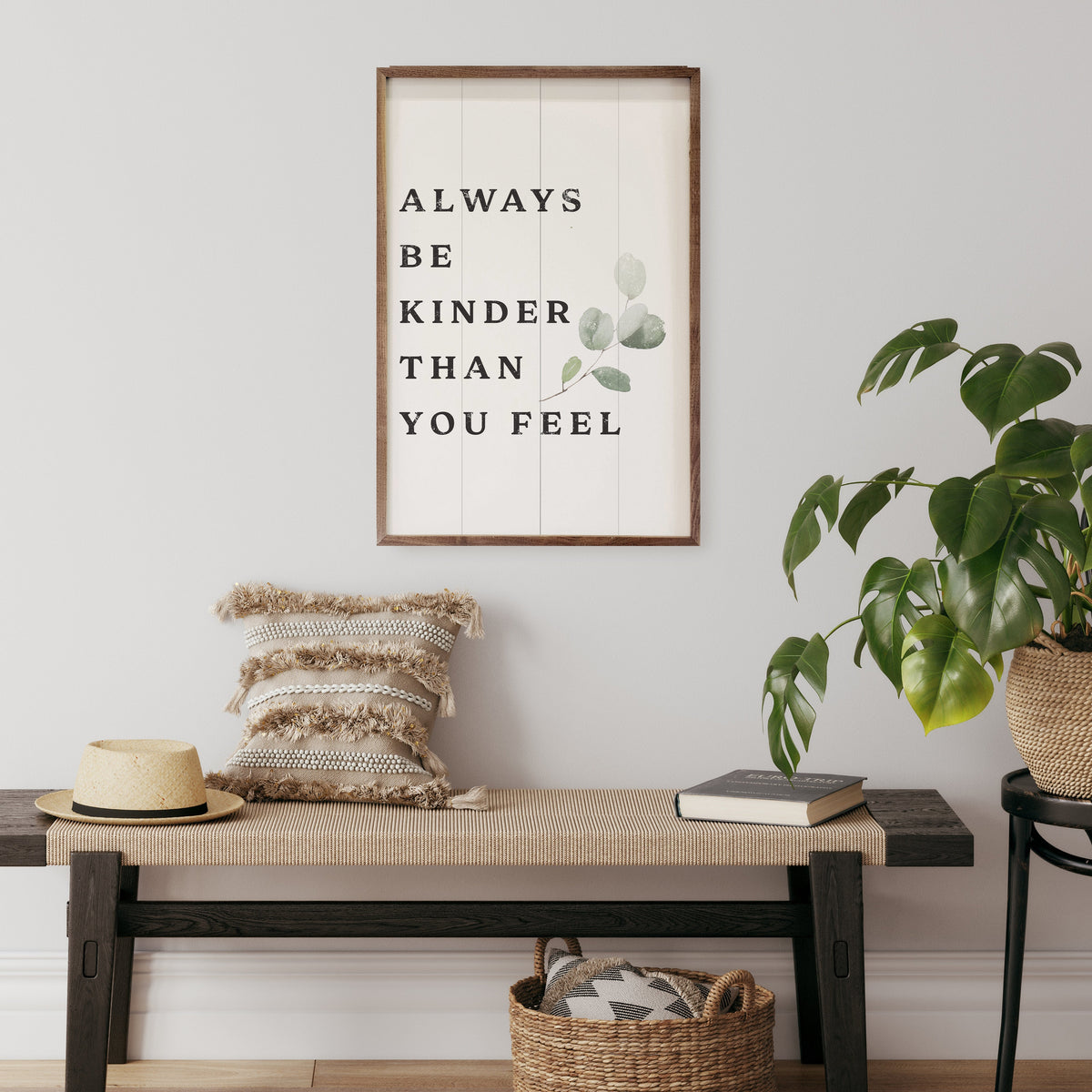 Always Be Kinder Wood Framed Print
