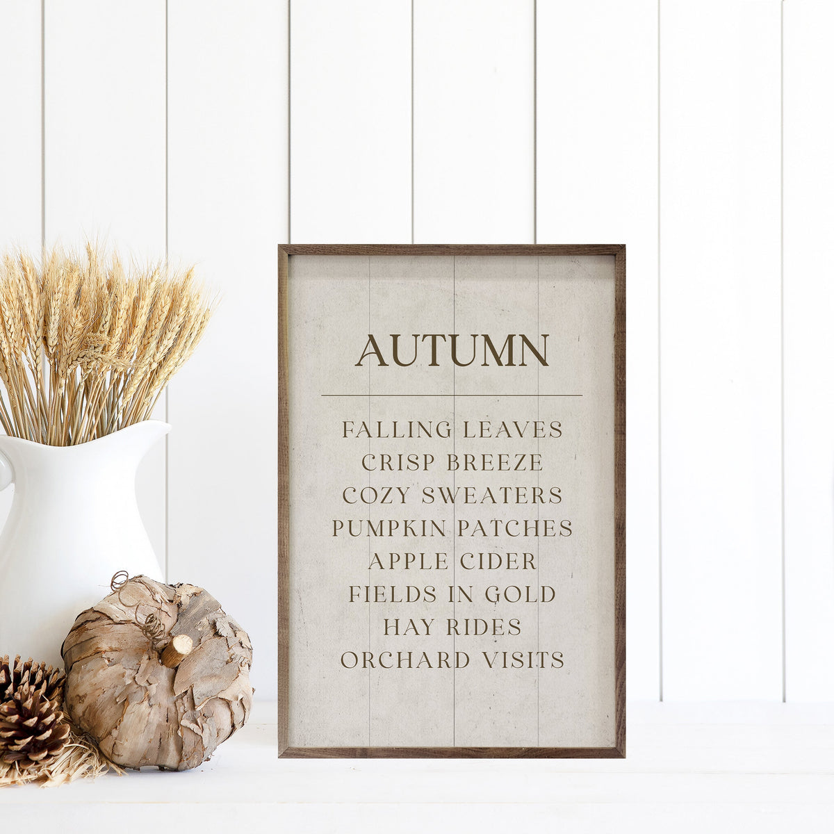 Autumn Comforts Wood Framed Print