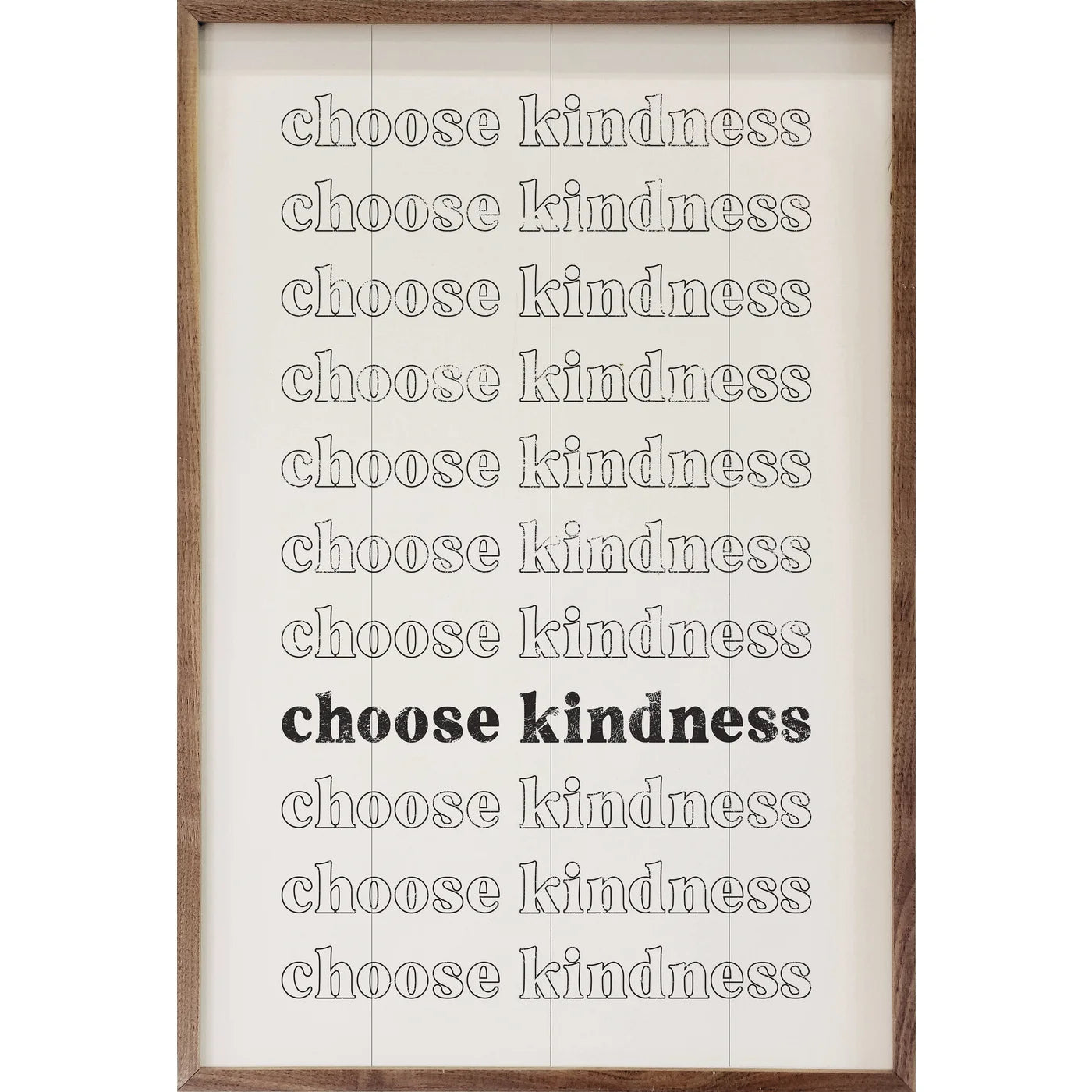 Choose Kindness White Wood Framed Print