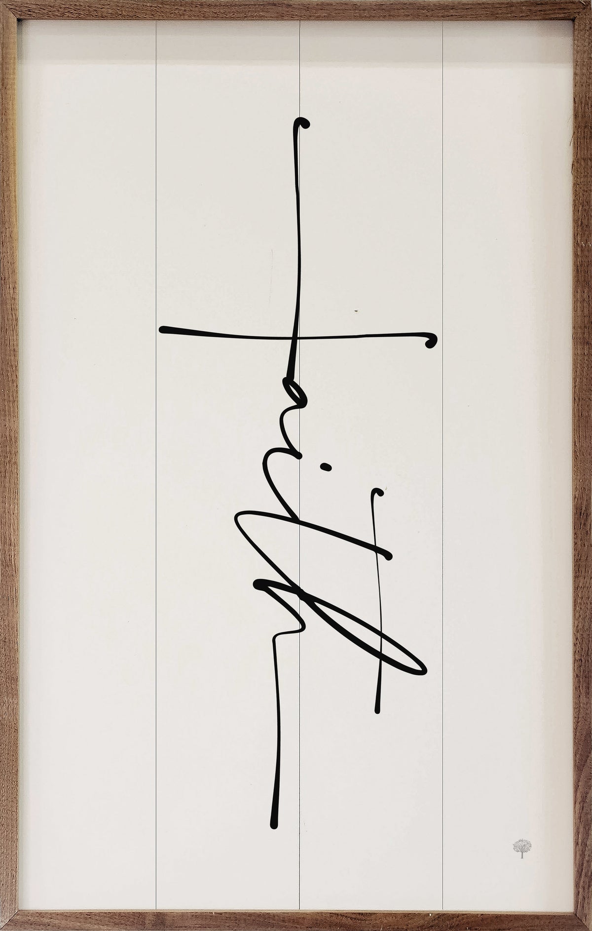 Faith Cross Wood Framed Print