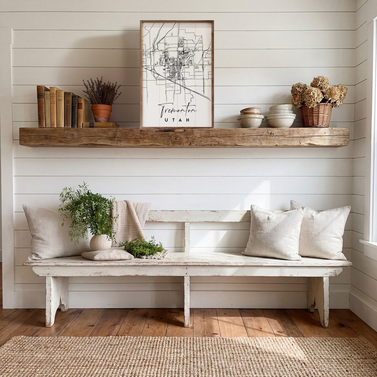 Personalized City State Coordinates Wood Framed Print