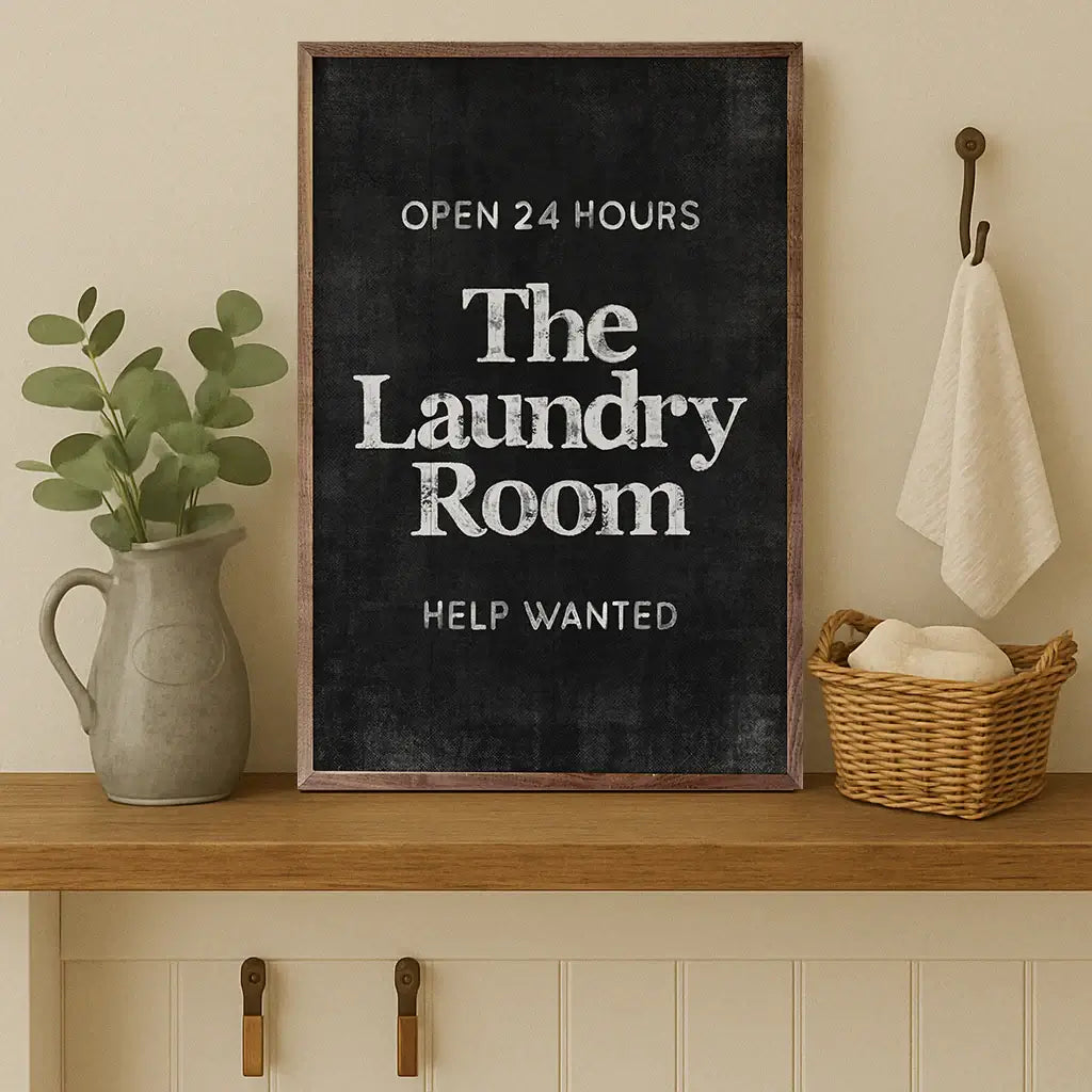 The Laundry Room Wood Framed Print