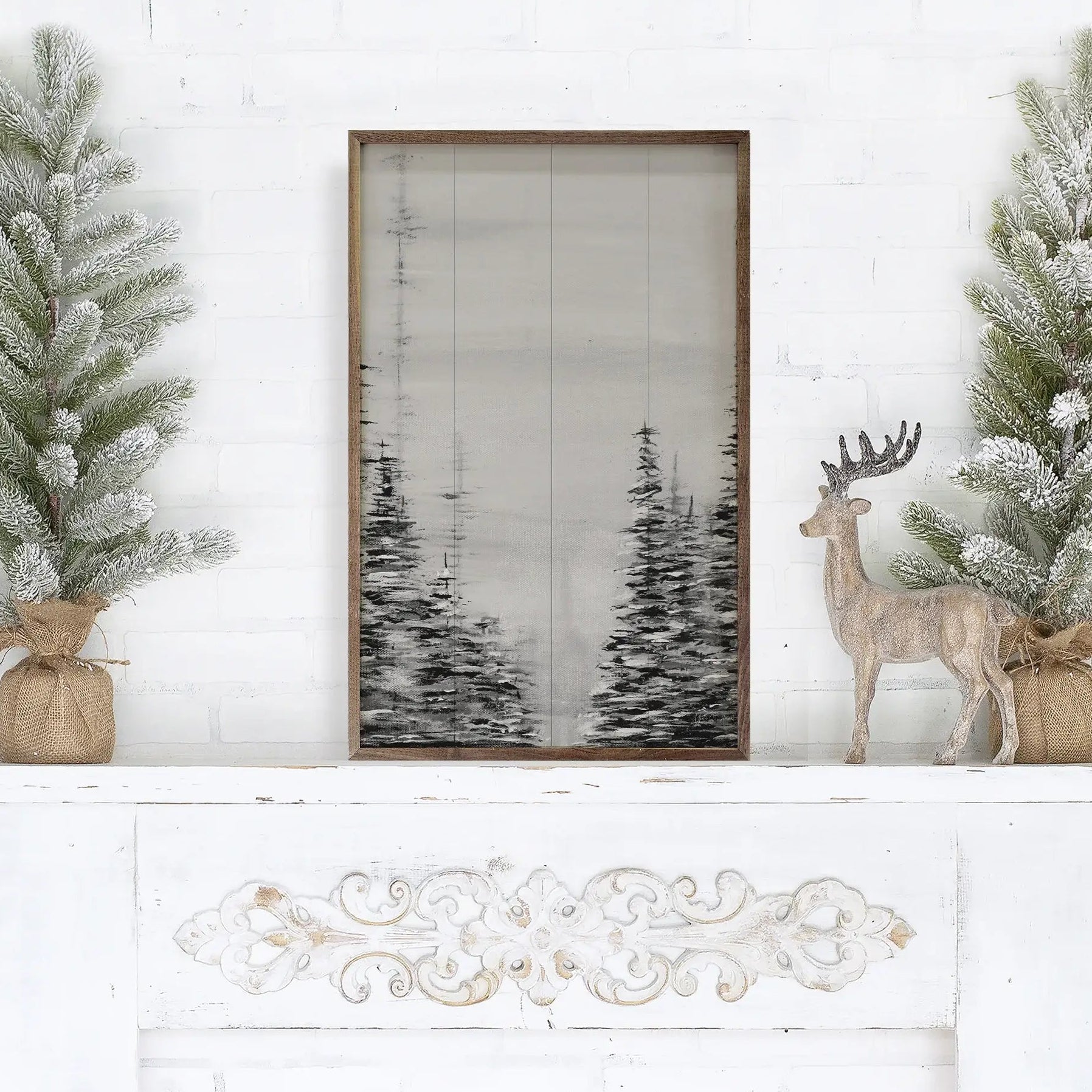 Woodsy Wood Framed Print