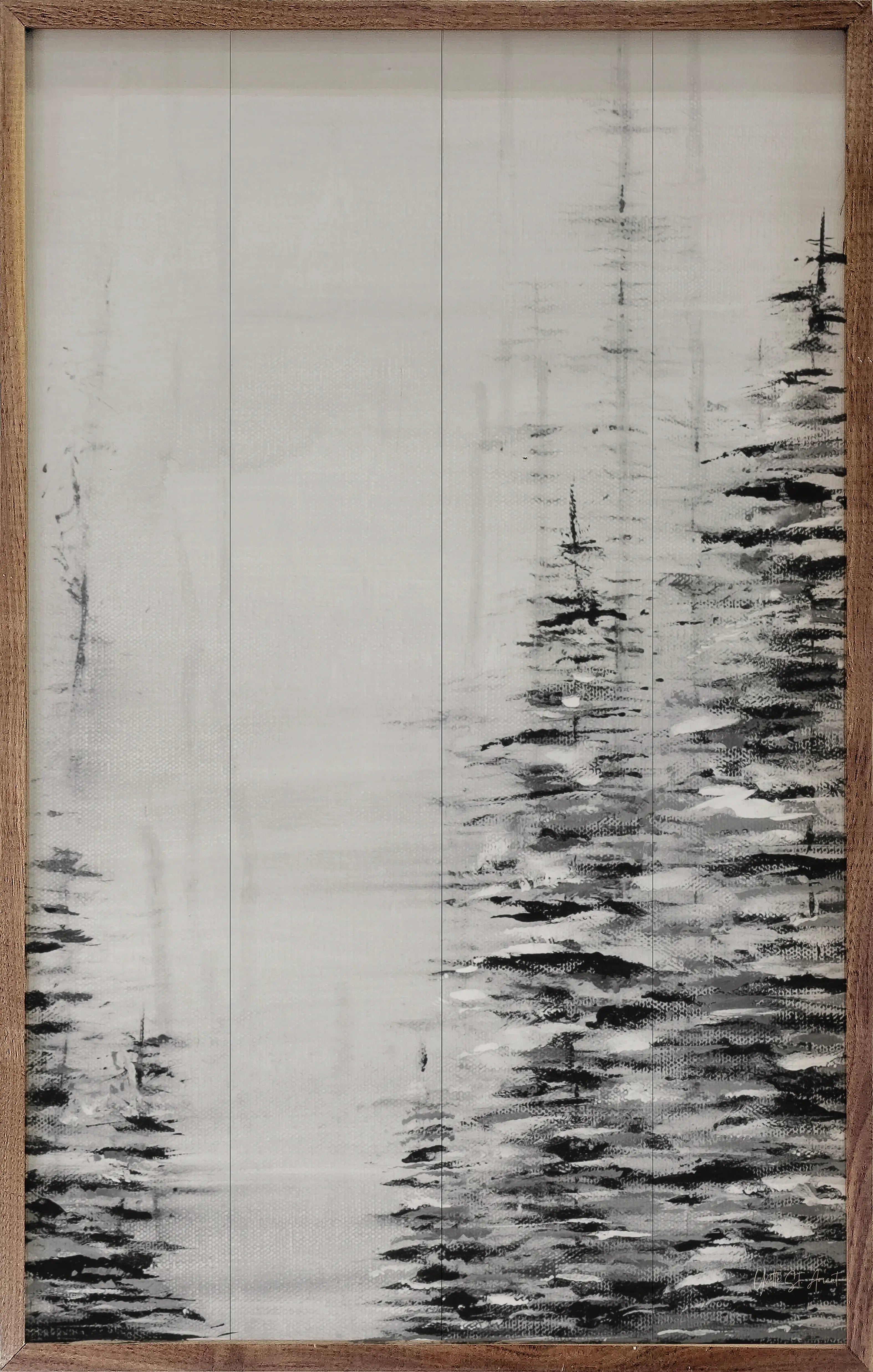 Woodsy Wood Framed Print