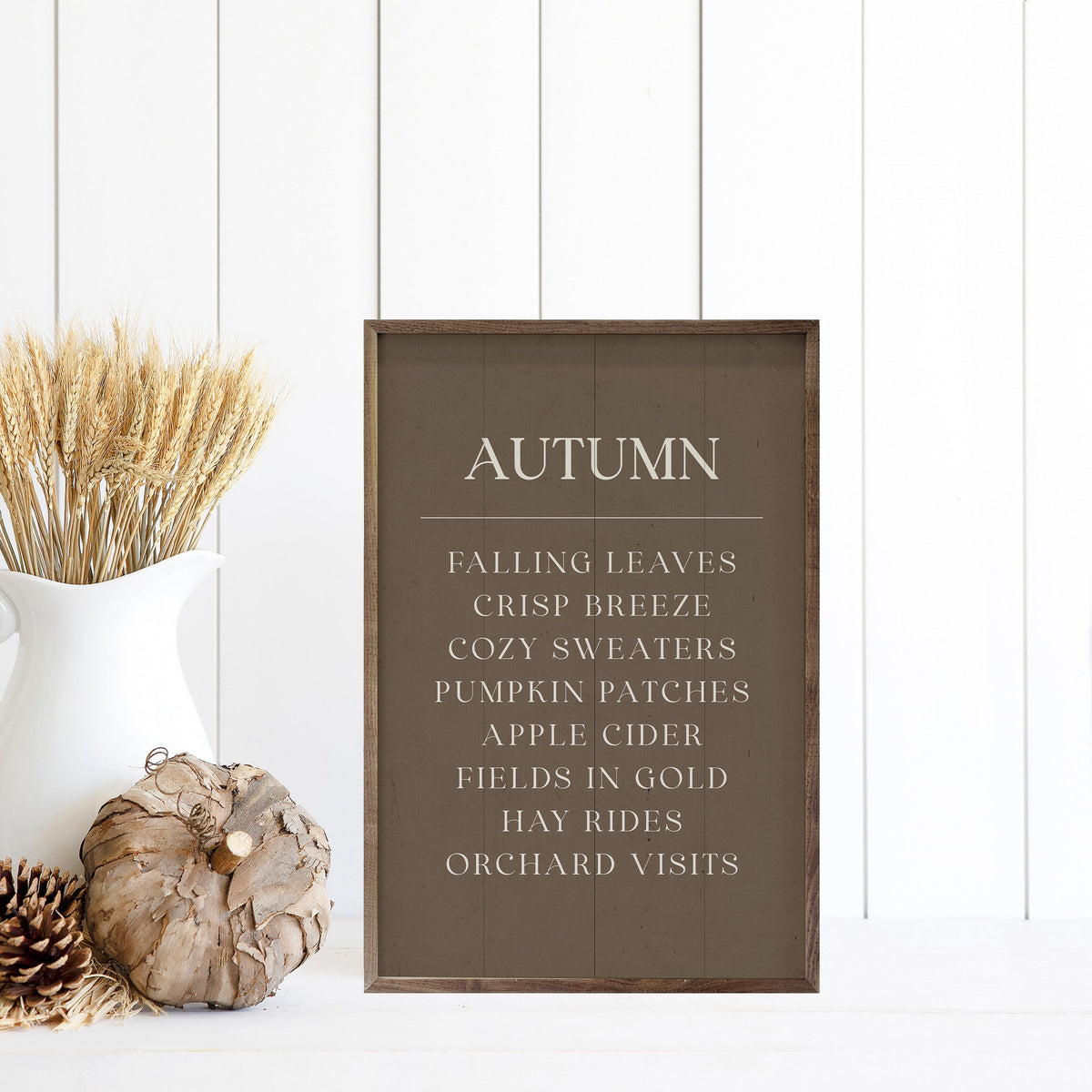Autumn Comforts Wood Framed Print