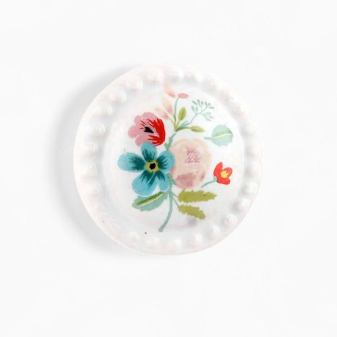 Vintage Beaded Floral Knob