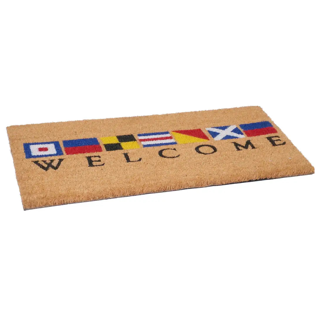 Nautical Flags Welcome Doormat
