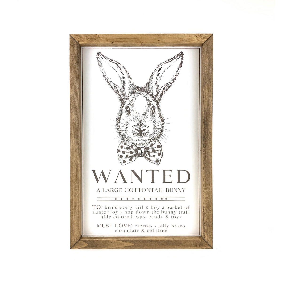Wanted Bunny Framed Art