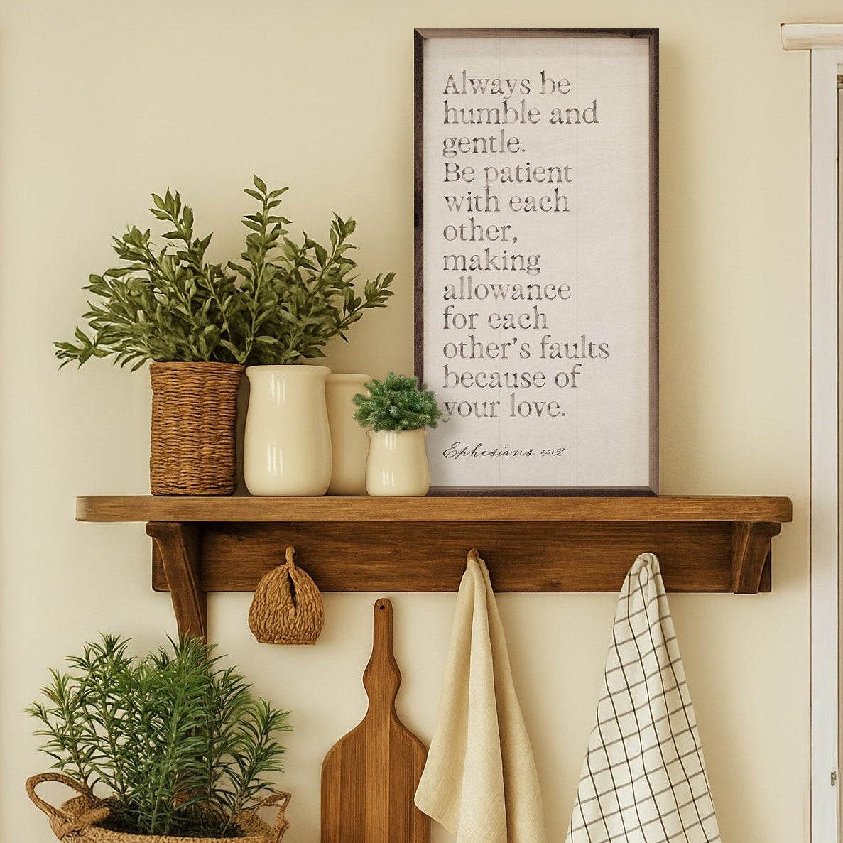 Always Be Humble And Gentle Wood Framed Print