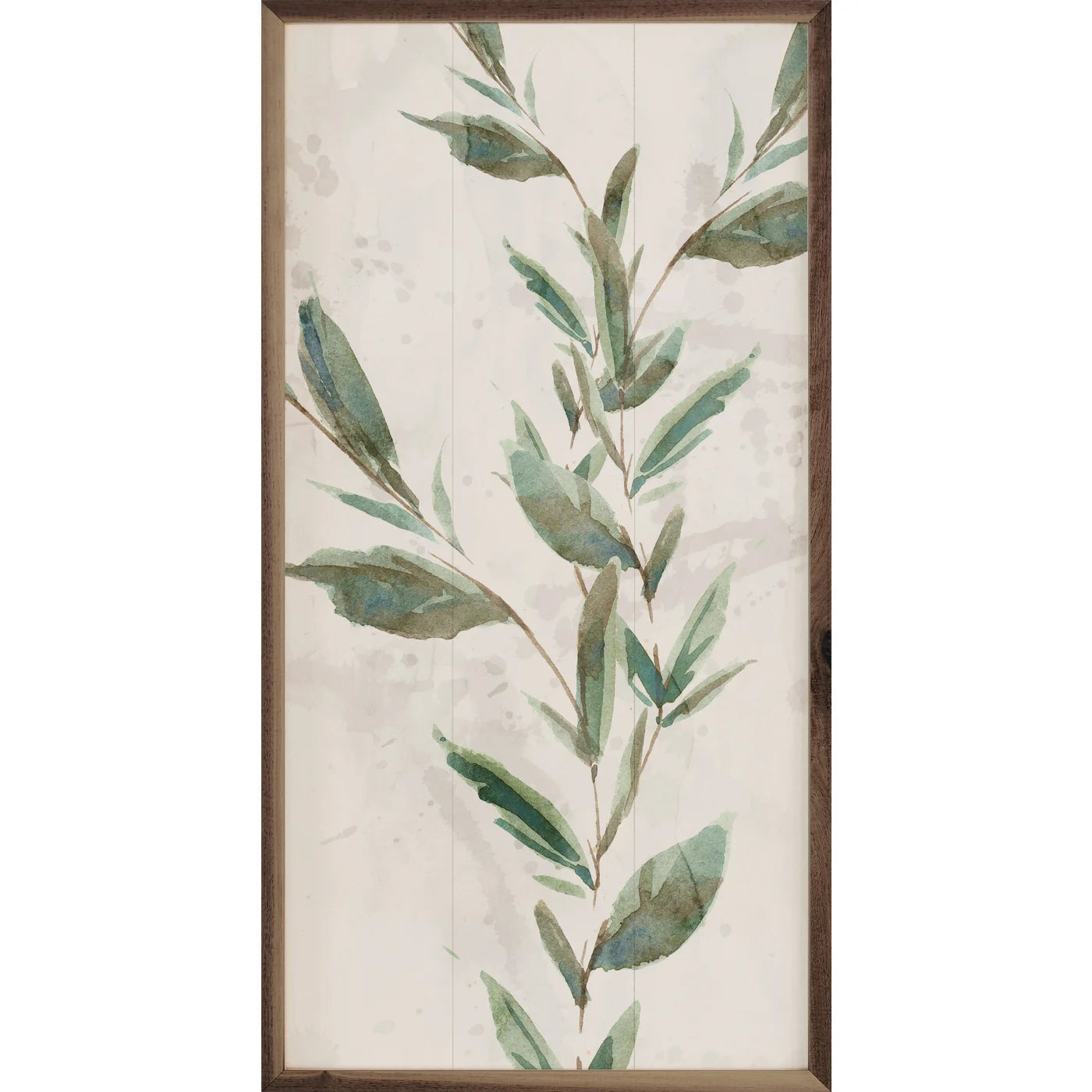 Botanical Panel 2 One Vine By Nina Blue Wood Framed Print