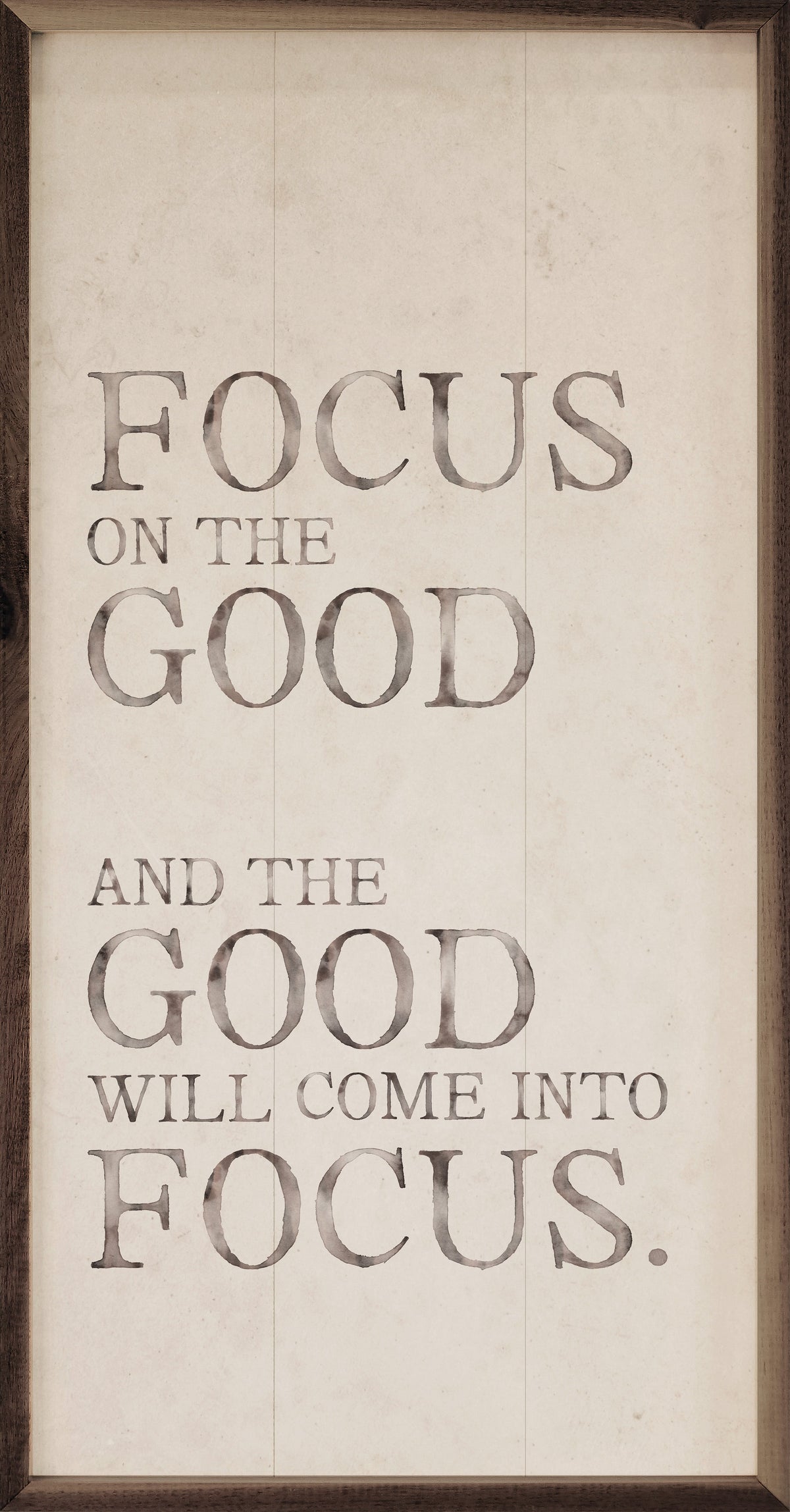Focus On The Good Wood Framed Print
