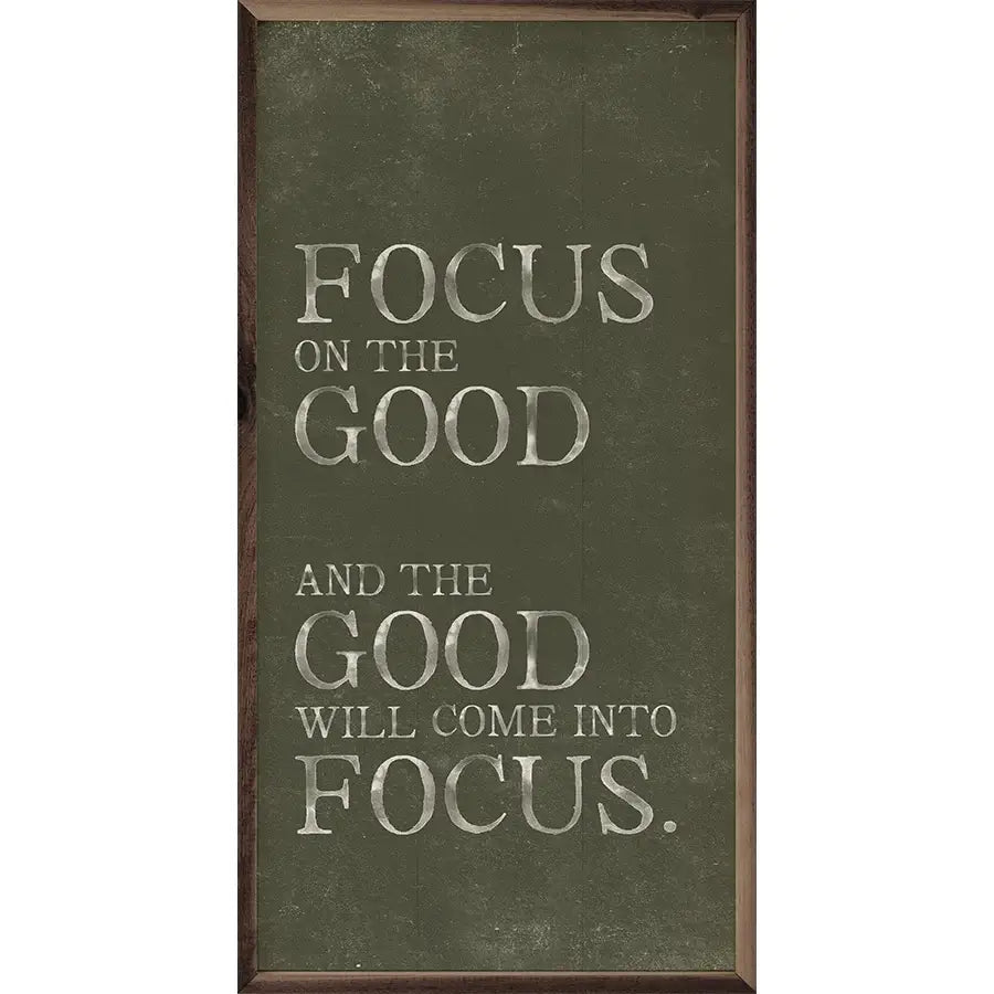 Focus On The Good Wood Framed Print