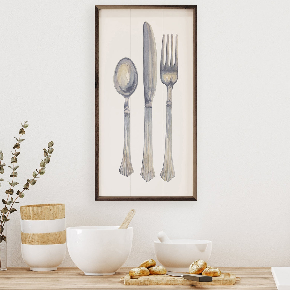 Silverware Wood Framed Print