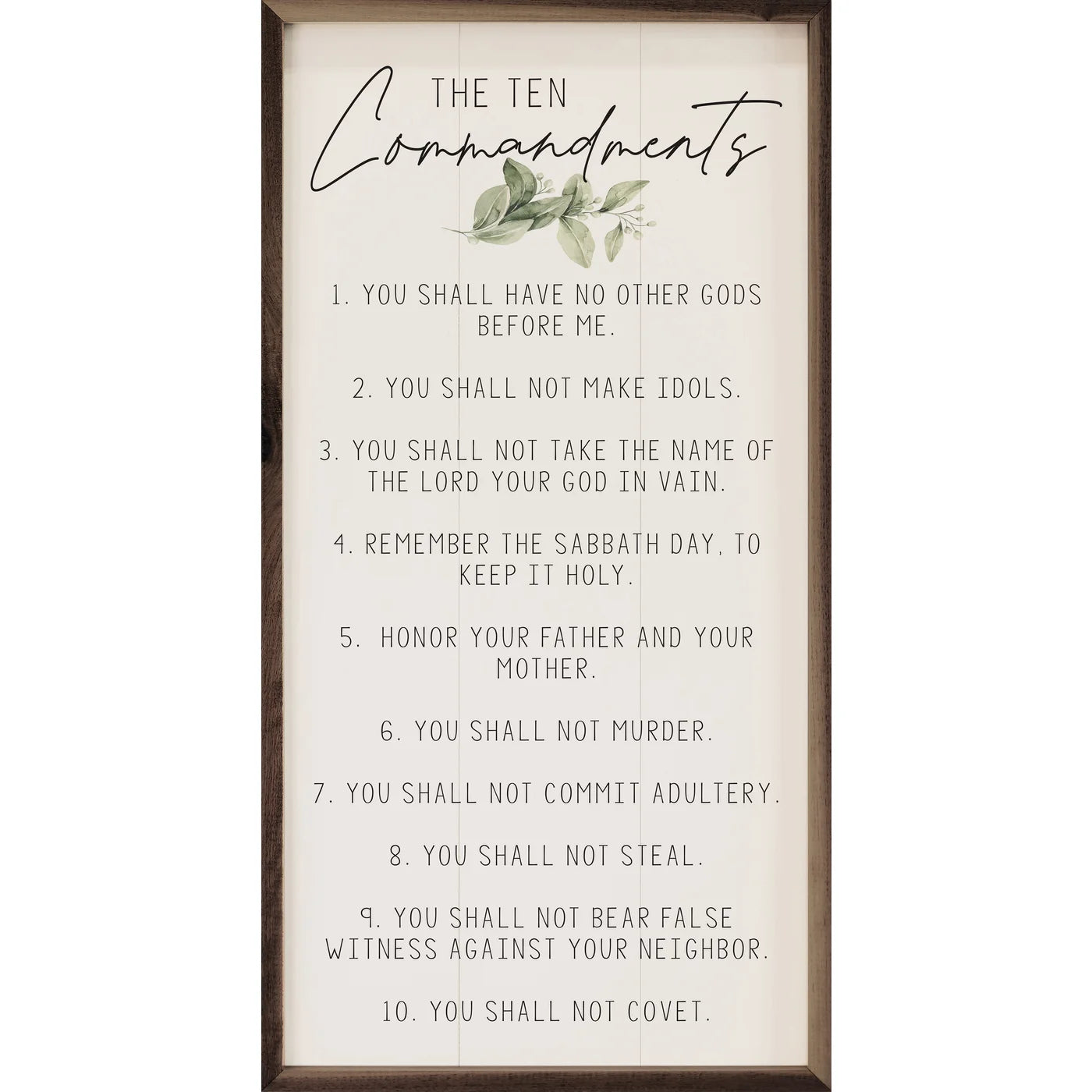Ten Commandments Greenery