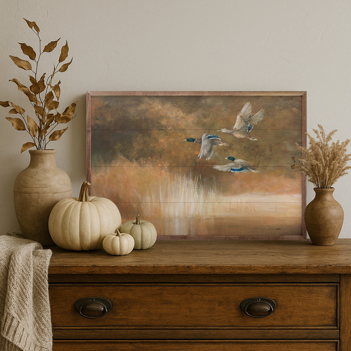Life On The Lake Wood Framed Print