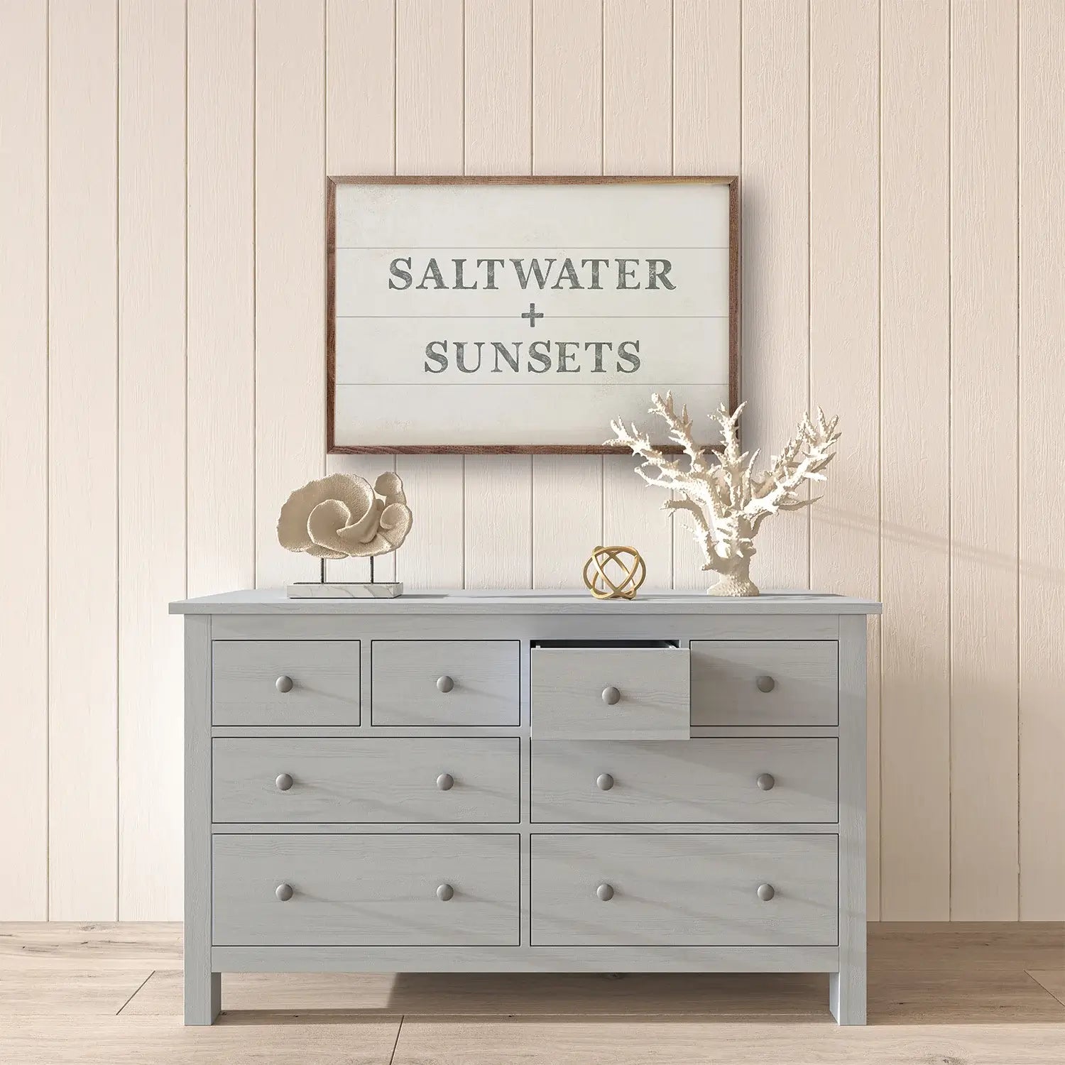 Saltwater & Sunsets Wood Framed Print