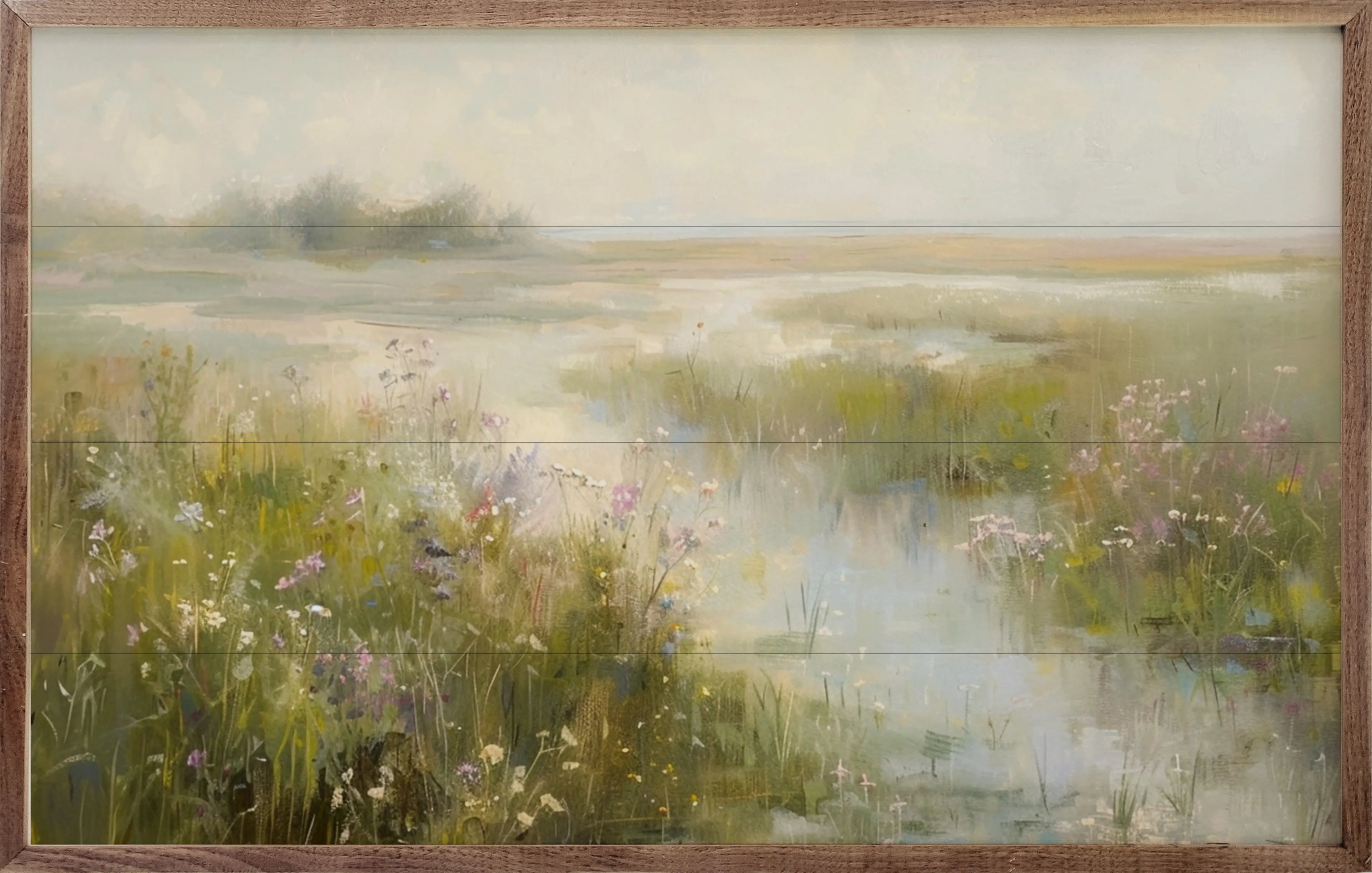 Spring River Wood Framed Print