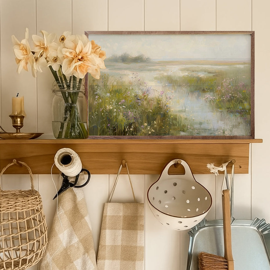 Spring River Wood Framed Print