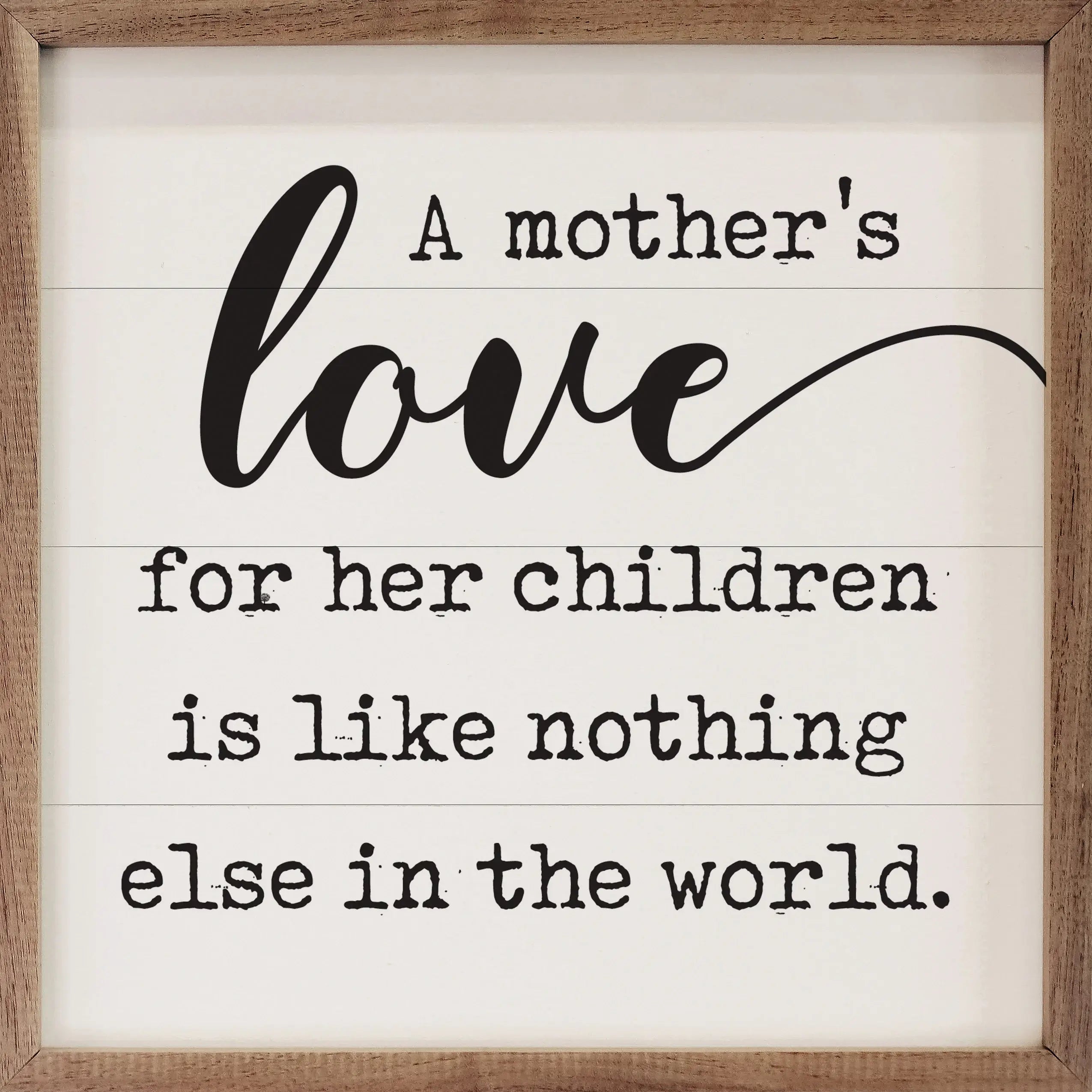 A Mother's Love For Her Children Wood Framed Print
