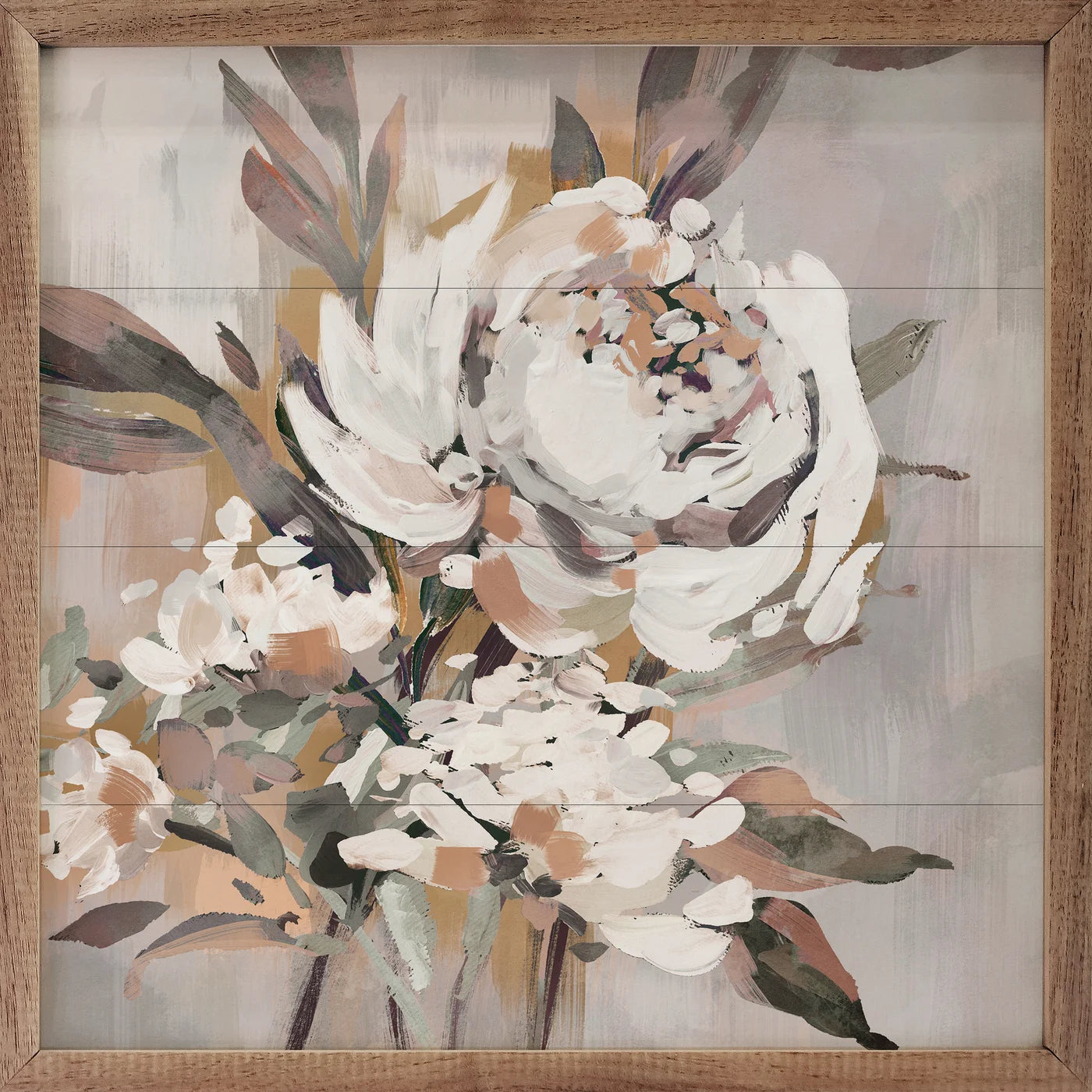 Antique Rose 1 Recolor By Nina Blue Wood Framed Print