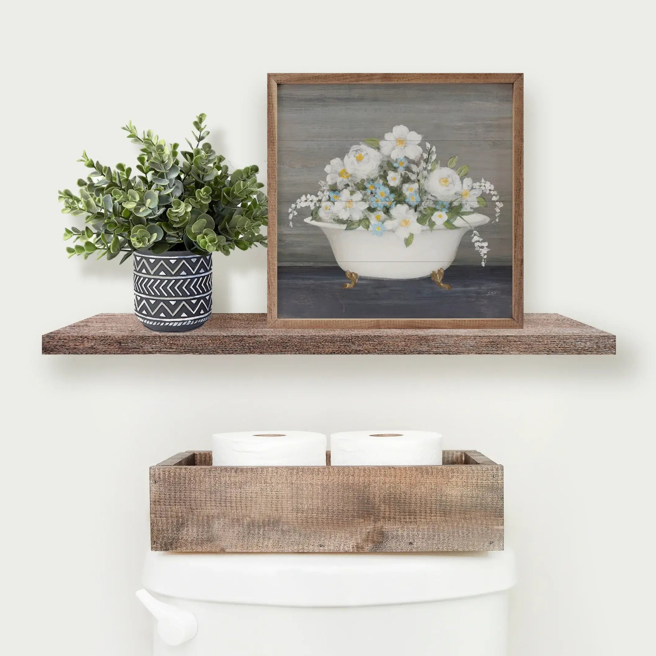 Blooming Bath Wood Framed Print