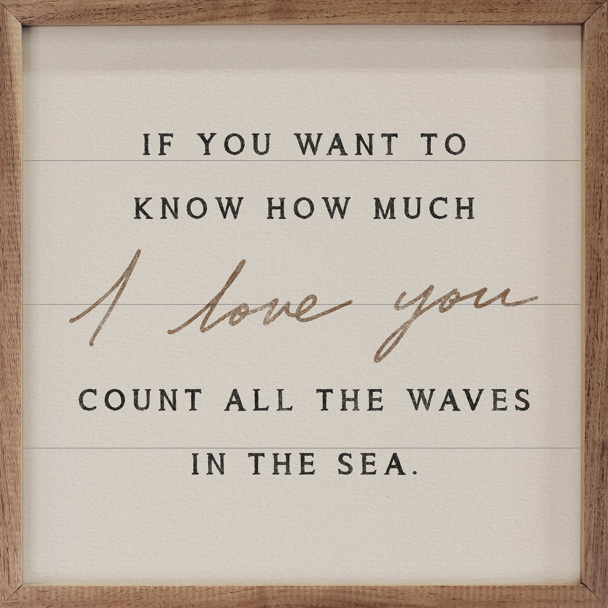 Count All The Waves Wood Framed Print