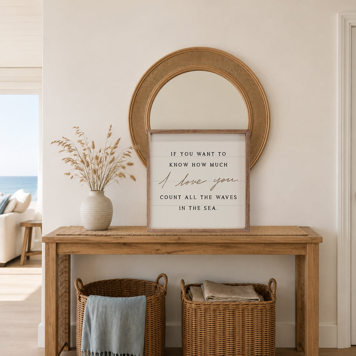 Count All The Waves Wood Framed Print