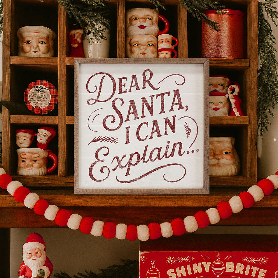 Dear Santa Wood Framed Print