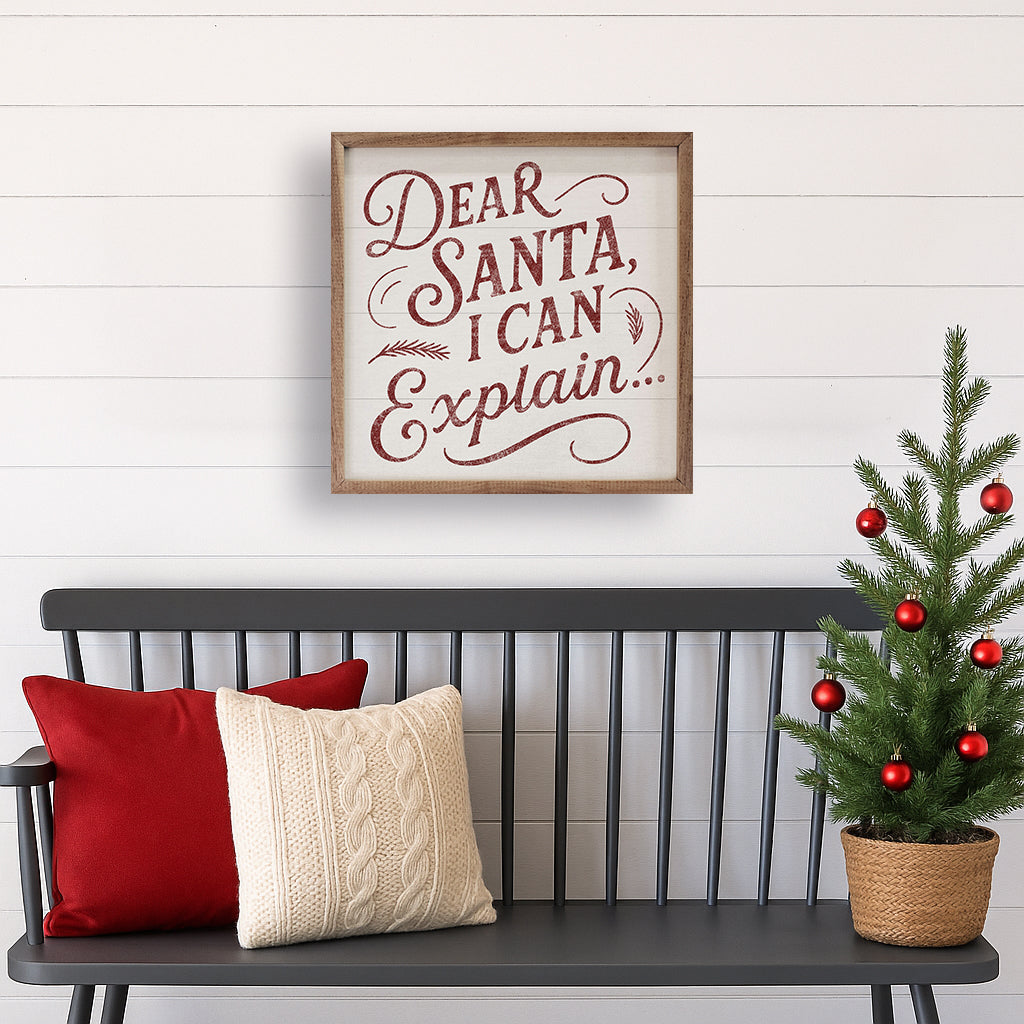 Dear Santa Wood Framed Print