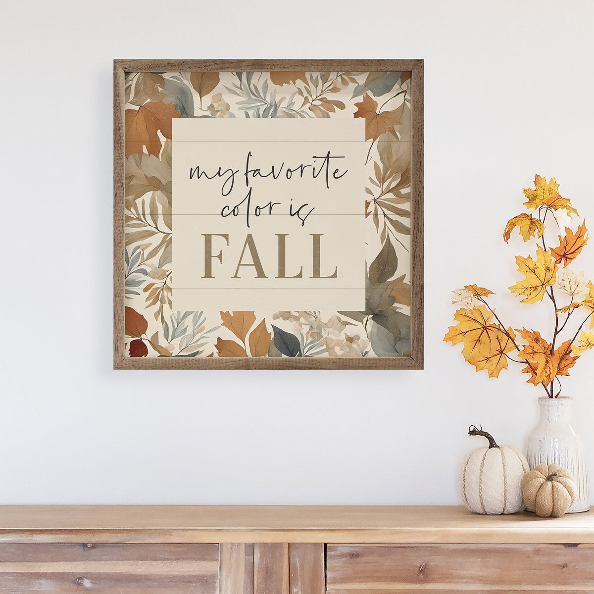 Fall My Favorite Color Wood Framed Print