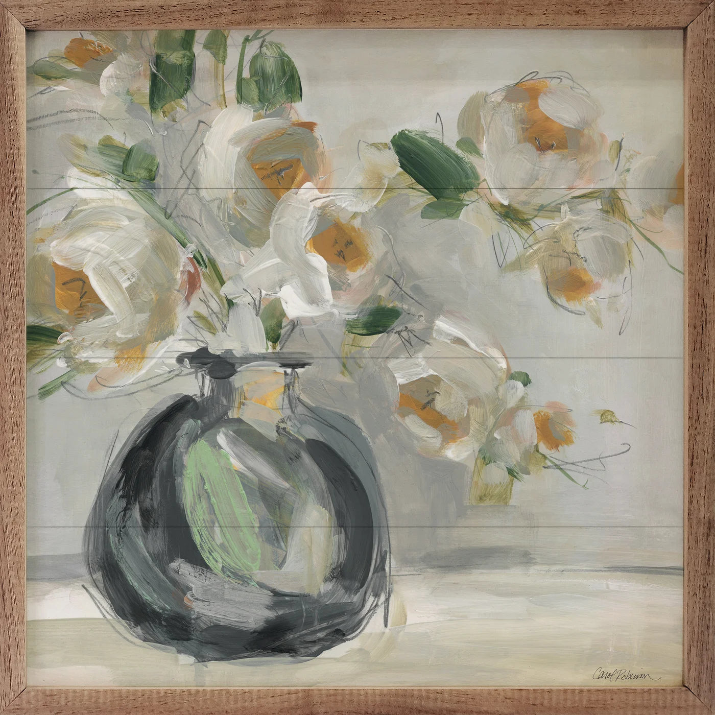 Floral Rhapsody 2 By Carol Robinson Wood Framed Print