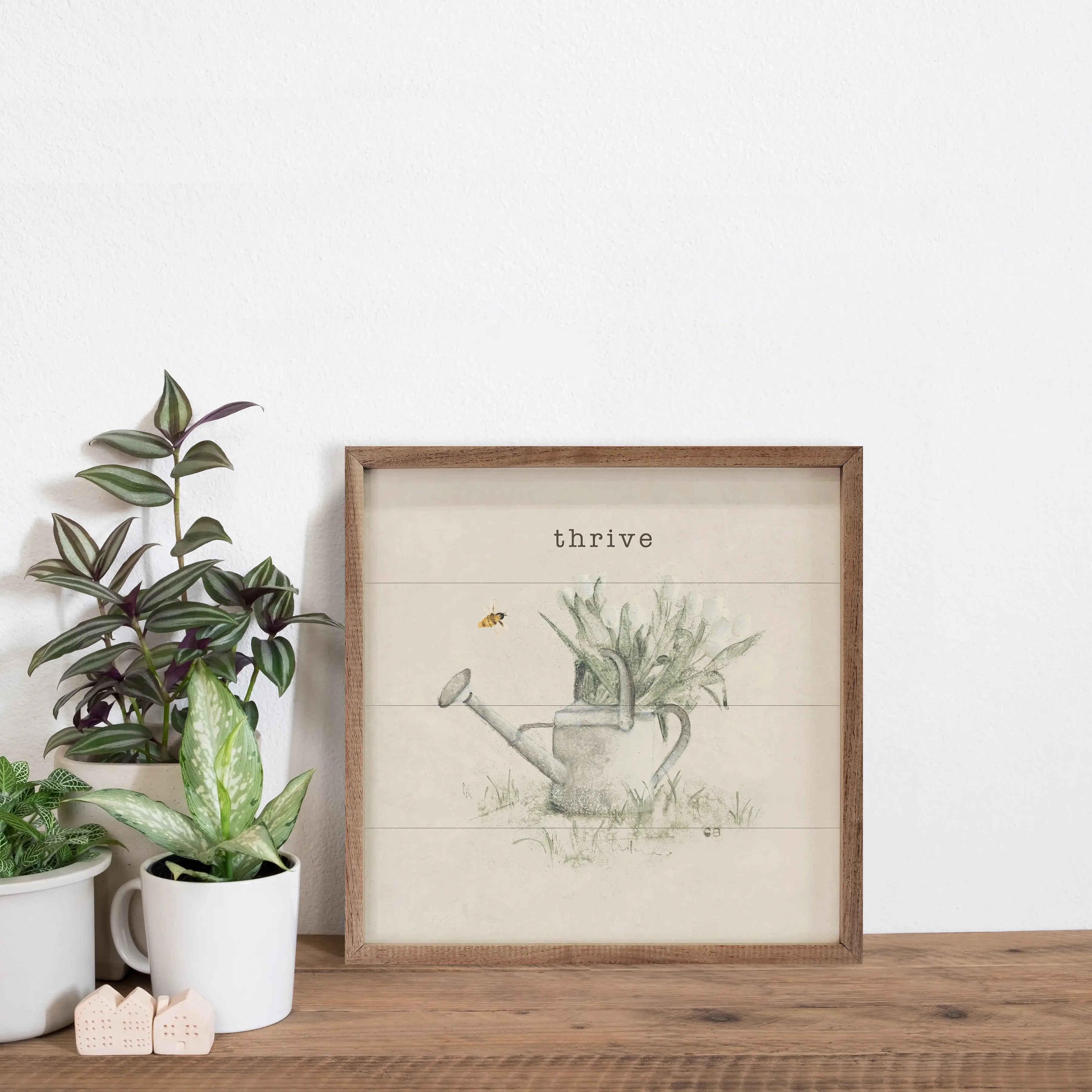 Garden Flowers Wood Framed Print