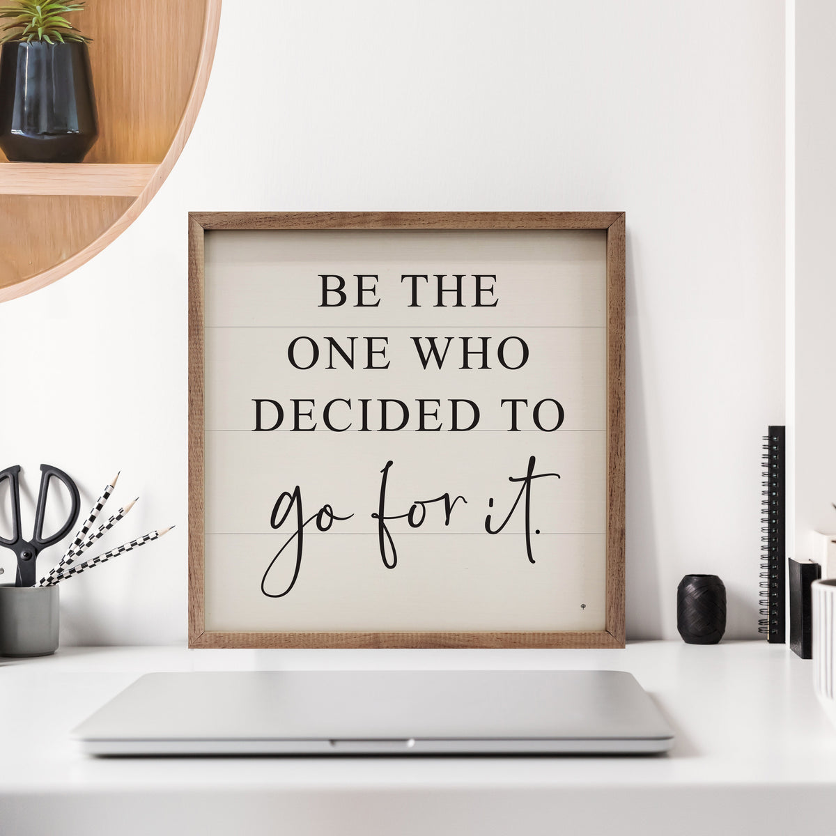 Go For It Wood Framed Print