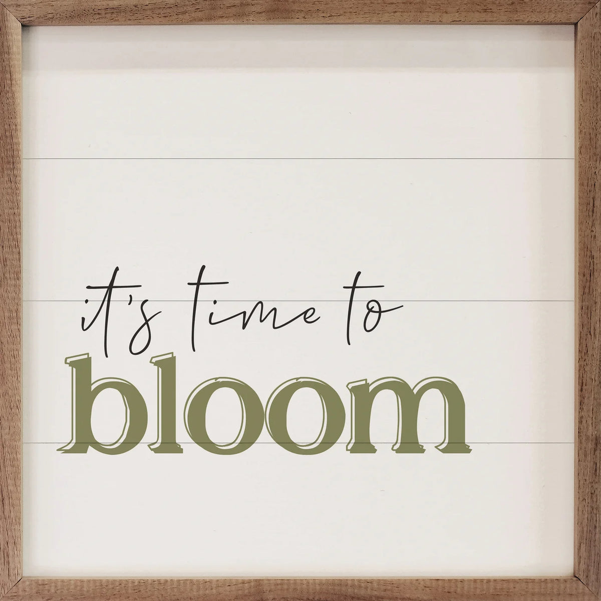It&#39;s Time To Bloom White Wood Framed Print