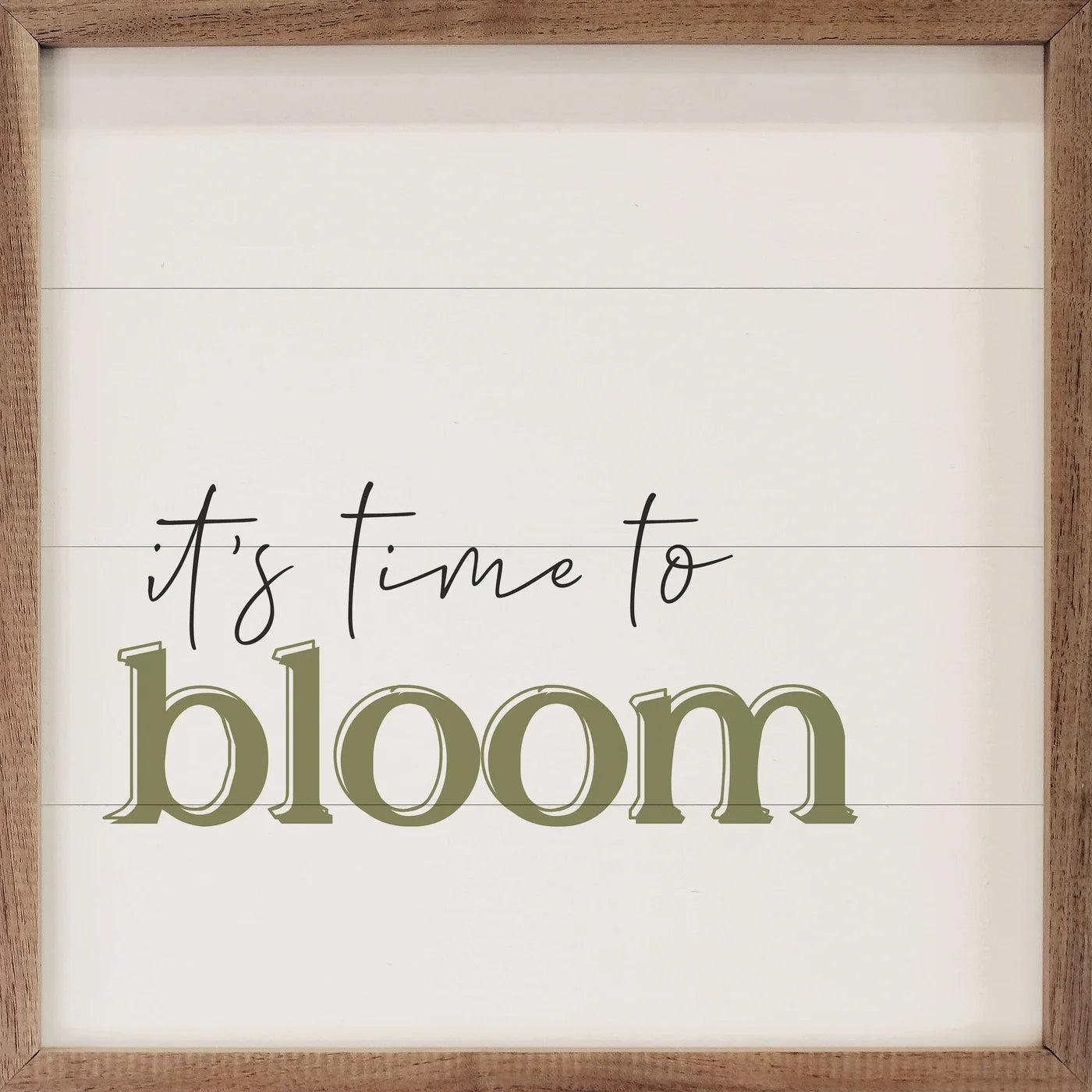 It's Time To Bloom White Wood Framed Print